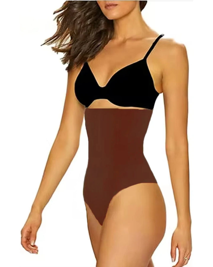 GUUDIA Womens High Waist Seamless Body Shaper Briefs Firm Control Tummy Sexy Thong Shapewear Panties Girdle Underwear Shapewear