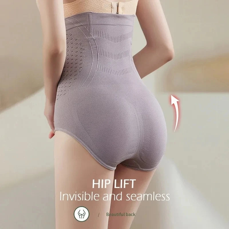 High Waist Flat Belly Slimming Panties Seamless Women's Panties Sexy Hollow Breathable Underwear Cotton Briefs Body Shaper Panty