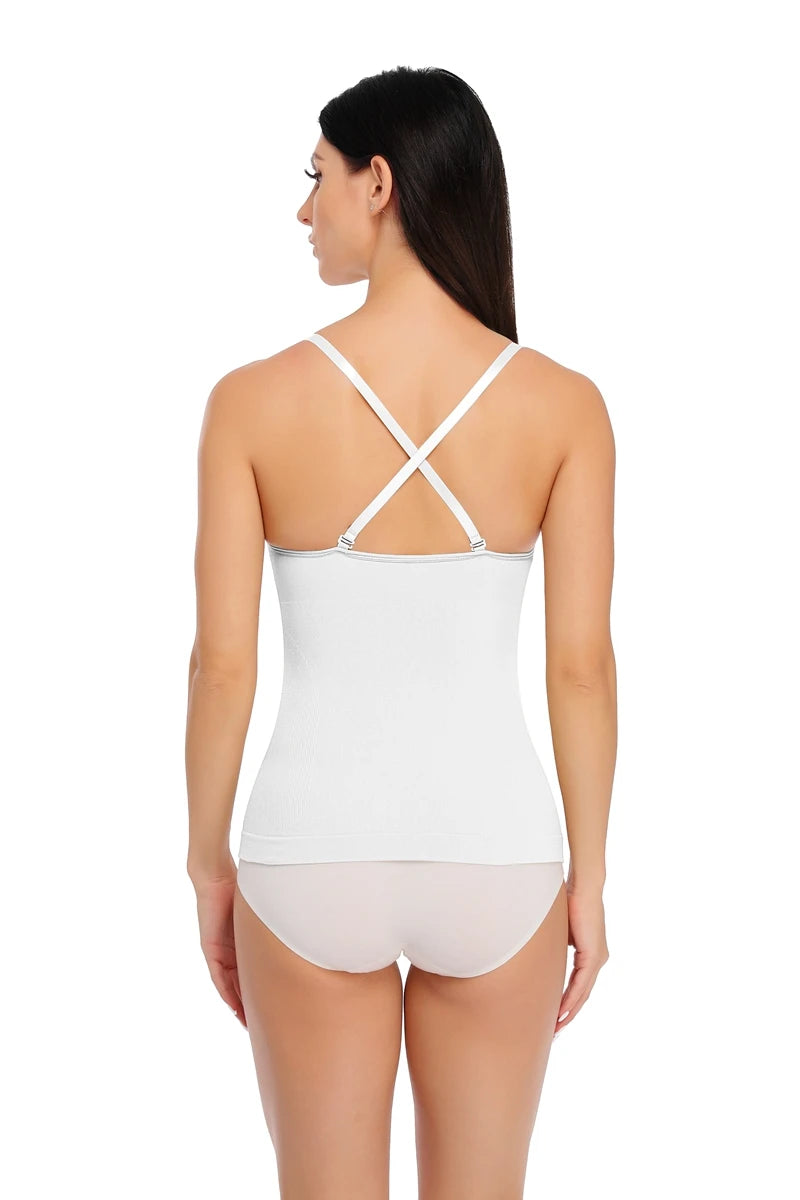 Body Shaper Soft New Slimming Tank Removable Pad Cami Tank Top Comfortable Plus Size Women Shapewear Padded Vest Dropship