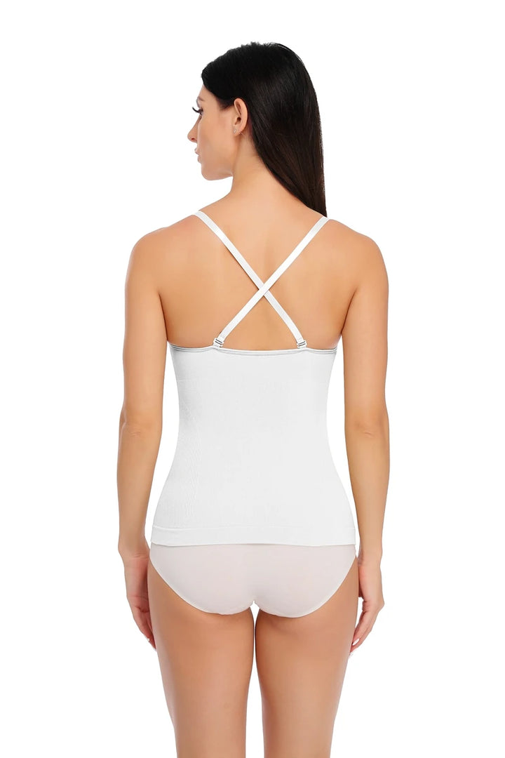 Body Shaper Soft New Slimming Tank Removable Pad Cami Tank Top Comfortable Plus Size Women Shapewear Padded Vest Dropship