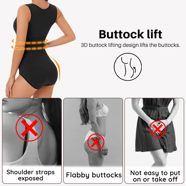 Molasus Bodysuit Women Slimming Shapewear Corset Reducing Body Shaper Modeling Underwear Tummy Control Panties Briefs Large Size