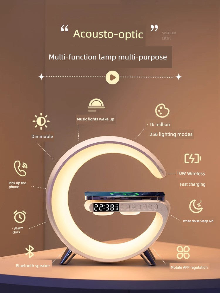 Bluetooth Audio Small Night Lamp Wireless Charger Bedroom Bedside Sleeping Atmosphere Fancy Birthday Gift for Girls Christmas
