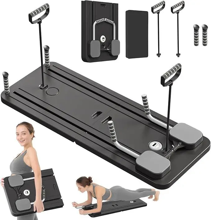 Multifunctional Fitness Board with Automatic Rebound, Foldable Exercise Machine - Full Body Exercise Equipment, Home Pilates