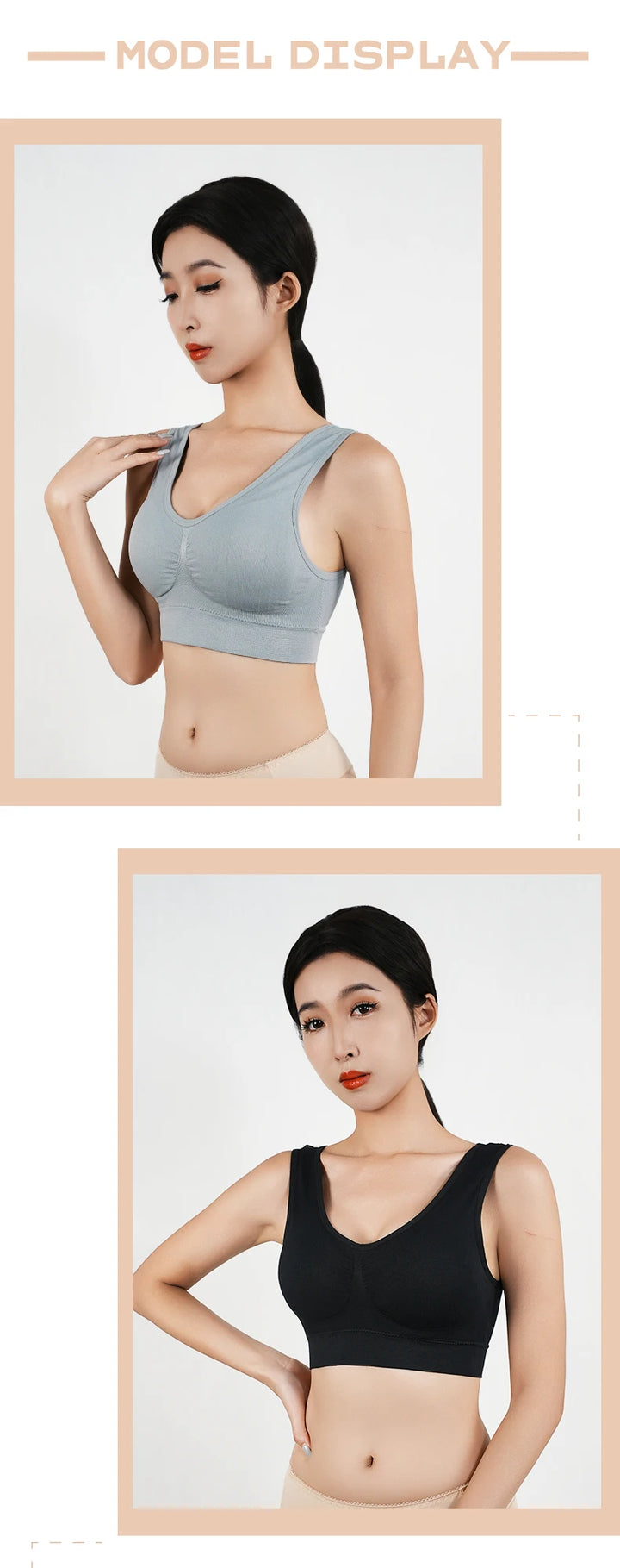 Women Breathable Sports Bra Absorb Sweat Shockproof Padded Gym Running Fitness Double Layer Seamless Yoga Sports Bras Underwear