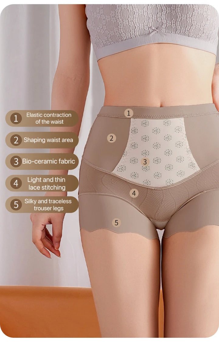 1pcs Women No Trace Mid Waist Shaping Briefs Breathable Body Shaper Slimming Underwear Butt Lifter Control Panties Shapewear