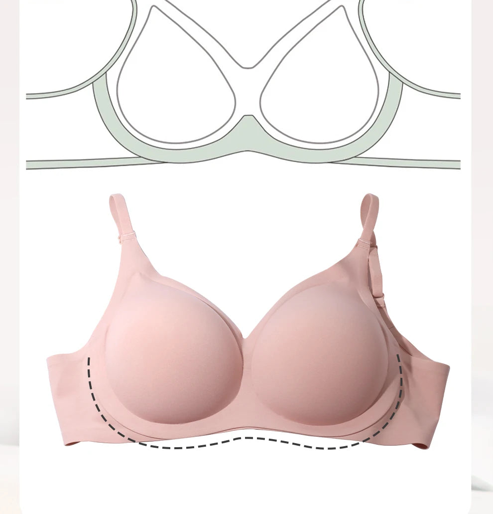 Large 2 In 1 Silicone Breast Pocket Bra Underwear Small Chest Becoming a Big Chest Pad Simulation Cartoon Chest Seamless