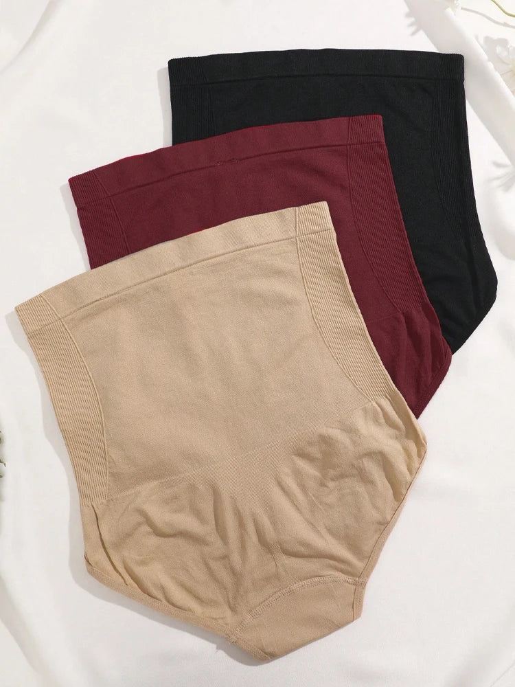 3PCS Women Seamless Shapewear Panties High Waist Slimming Briefs Female Butt Lifter Underwear Ladies Tummy Control Sexy Lingerie