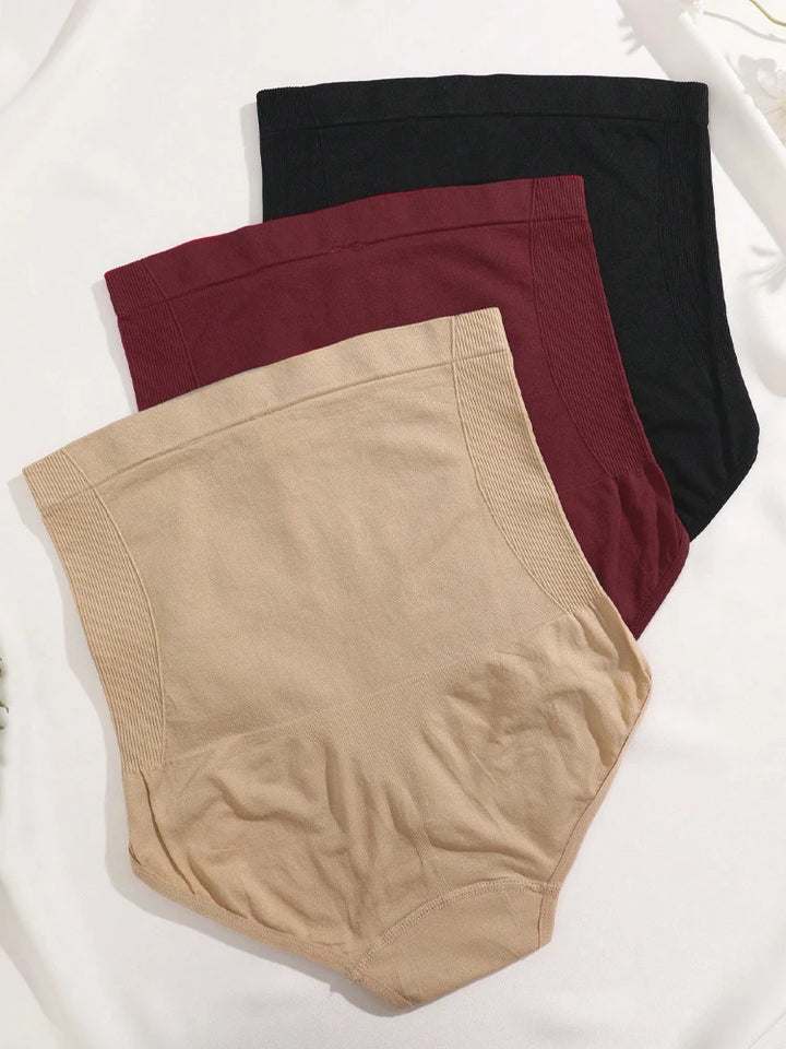 3PCS Women Seamless Shapewear Panties High Waist Slimming Briefs Female Butt Lifter Underwear Ladies Tummy Control Sexy Lingerie