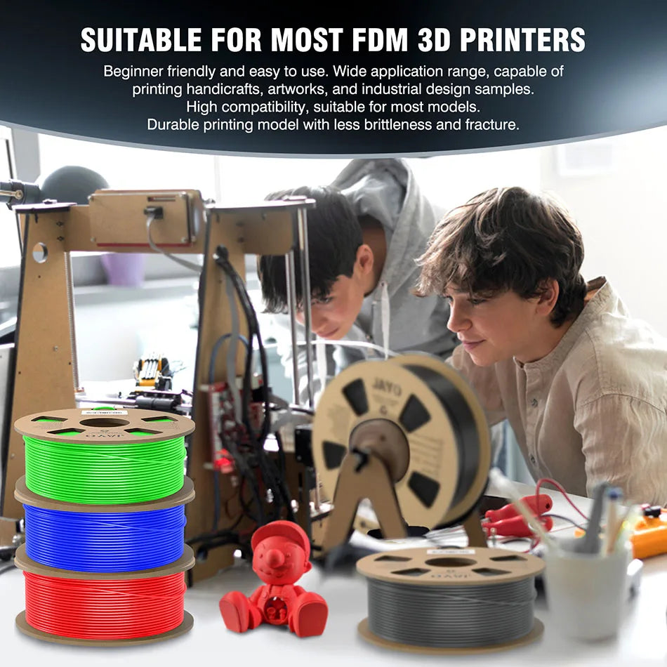 JAYO PLA 3D Filament 1.75MM 10Rolls/set PLA+/Silk PLA/PLA Matte /PETG 3D Printer Filament For FDM Black 3D PrintIng Materials