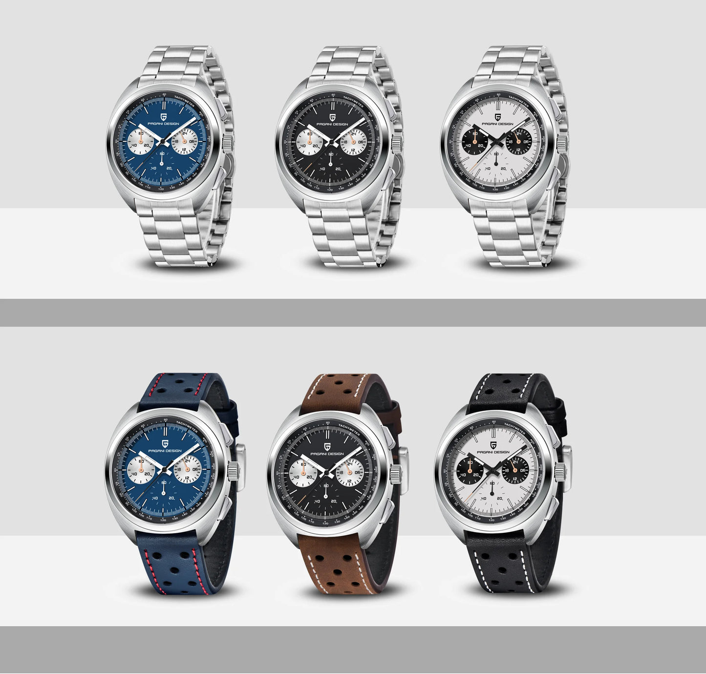 PAGANI DESIGN 2024 New Panda Dial Men Watches Luxury Quartz Watch For Men Japan VK63 Sport Chronograph Sapphire glass Wristwatch