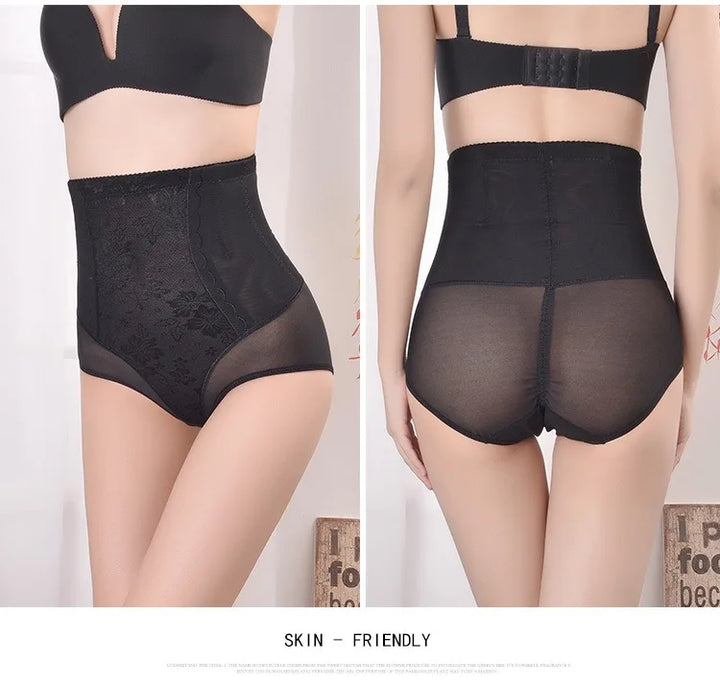 1pcs Women Belly Shaping Briefs Lace High Waist Abdomen Lifting Hip Pants Thin Slimming Panties Postpartum Shaper Underwear