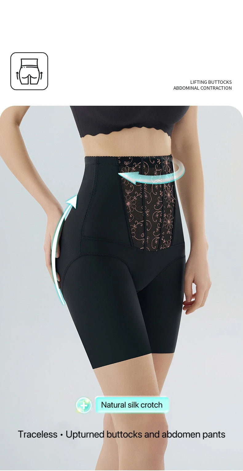 1pcs Seamless Belly Shaping Briefs Embroidery Lifting Hip Pants Slimming Panties Women Potent Shaper Underwear Safety Panty