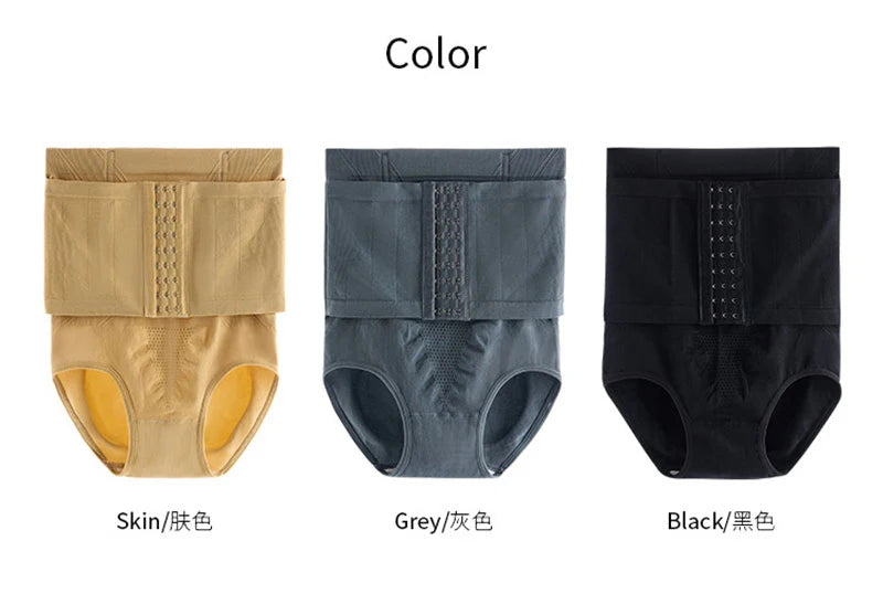 High Waist Non-slip Tummy Control Slimming Women Briefs Shapewear Body Shaper Control Panties Ladies Waist Trainer Underwear