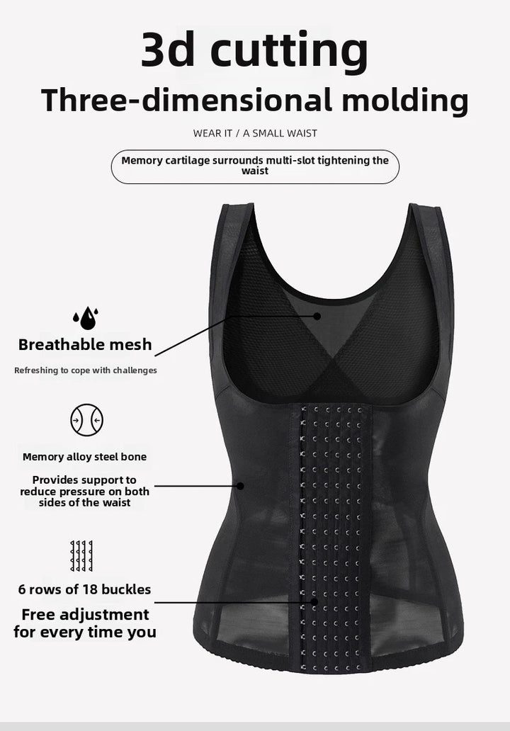 Plus Size Slimming Shirt Thin Seamless Body Shaper Women's Tummy Control High Waist Tank Top Invisible Shapewear