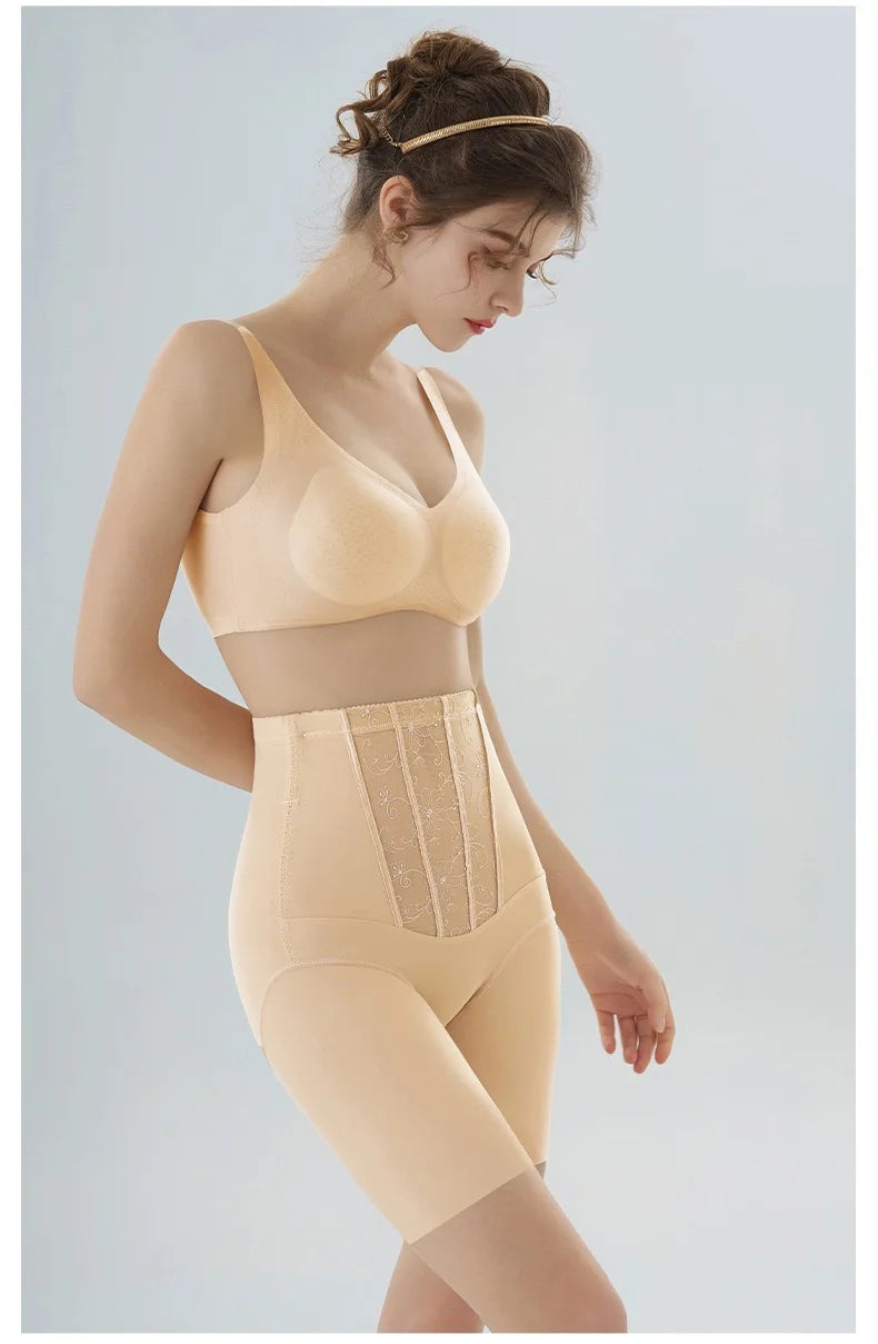 1pcs Seamless Belly Shaping Briefs Embroidery Lifting Hip Pants Slimming Panties Women Potent Shaper Underwear Safety Panty