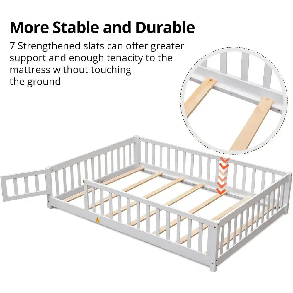Twin Montessori Floor Bed Wood