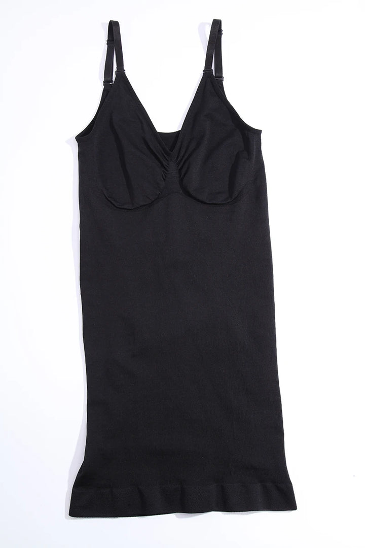 Sexy Full Slip Shapewear Women Dress V Neck Bodycon Underwear Smooth Compression Body Shaper Slimming Waist Abdomen Belly Corset