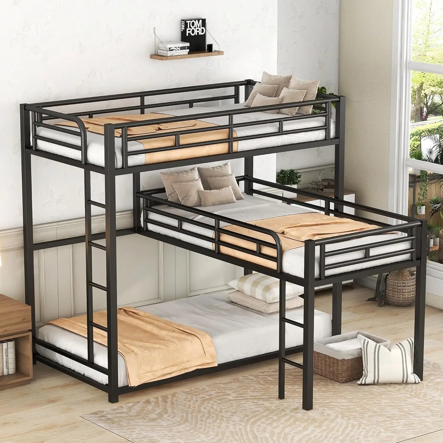 Twin Size Triple Bunk Bed