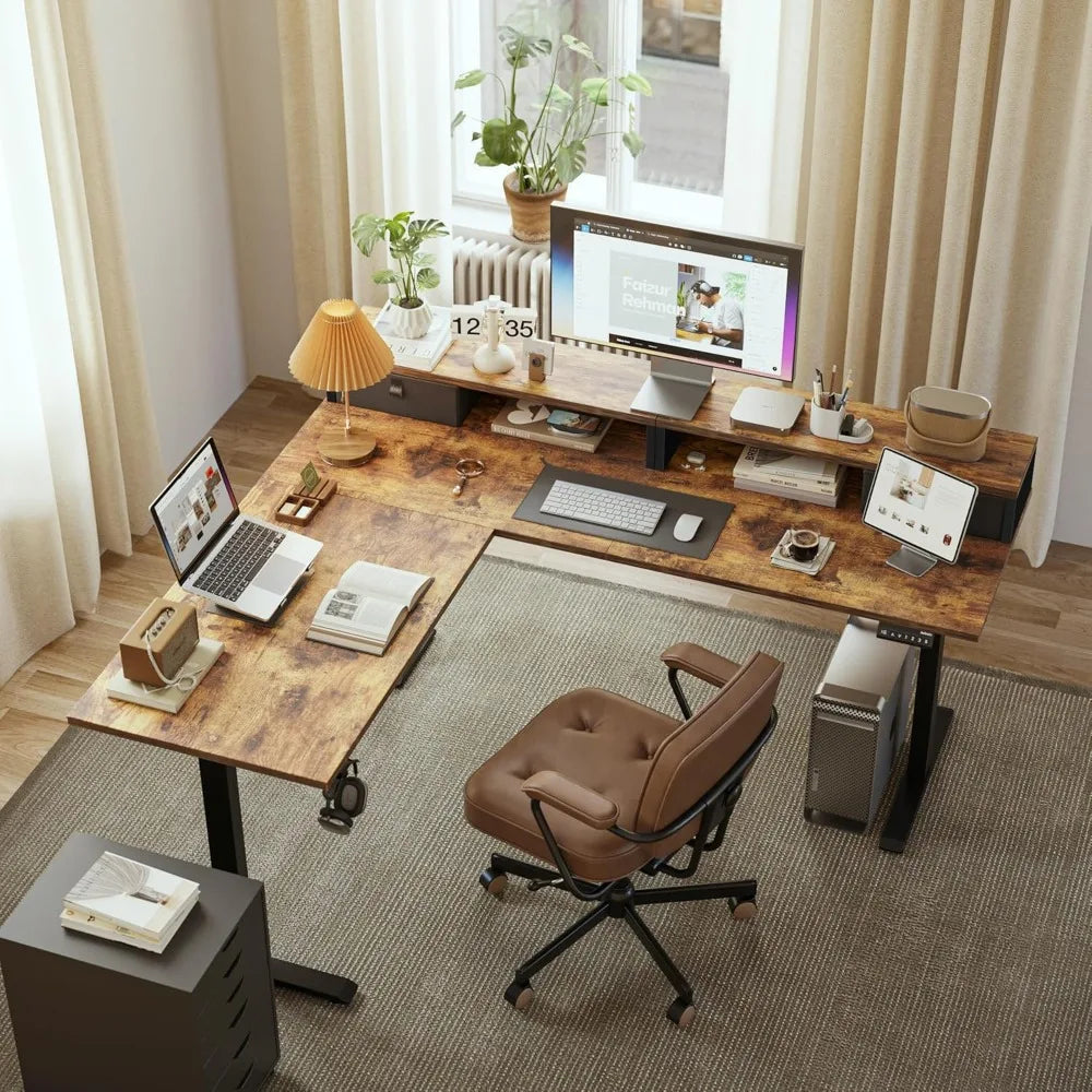 L Shaped Electric Standing Desk