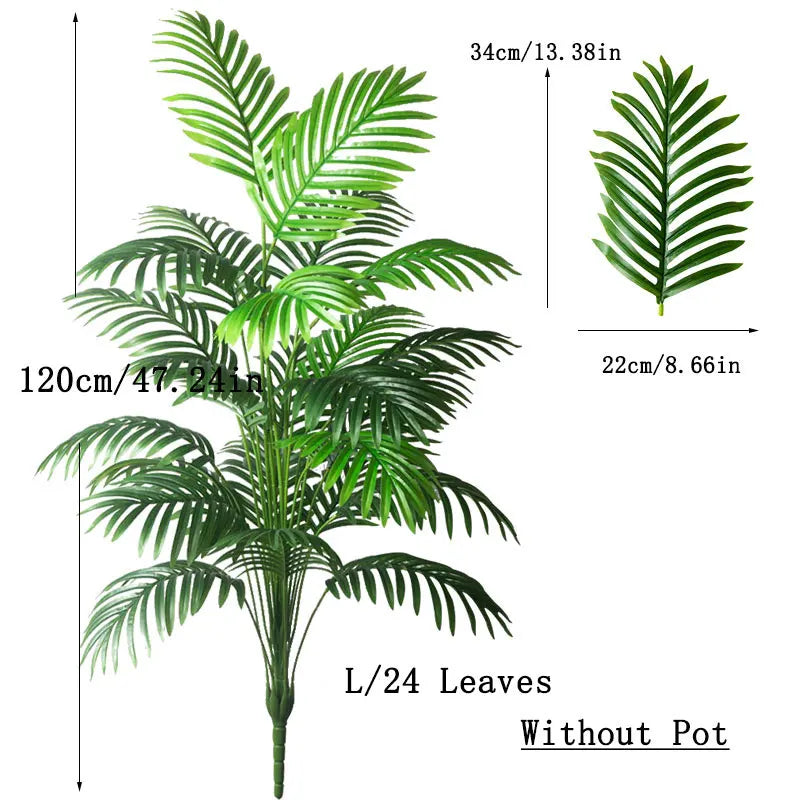 Large Artificial Palm Tree โ Tropical Home Decor