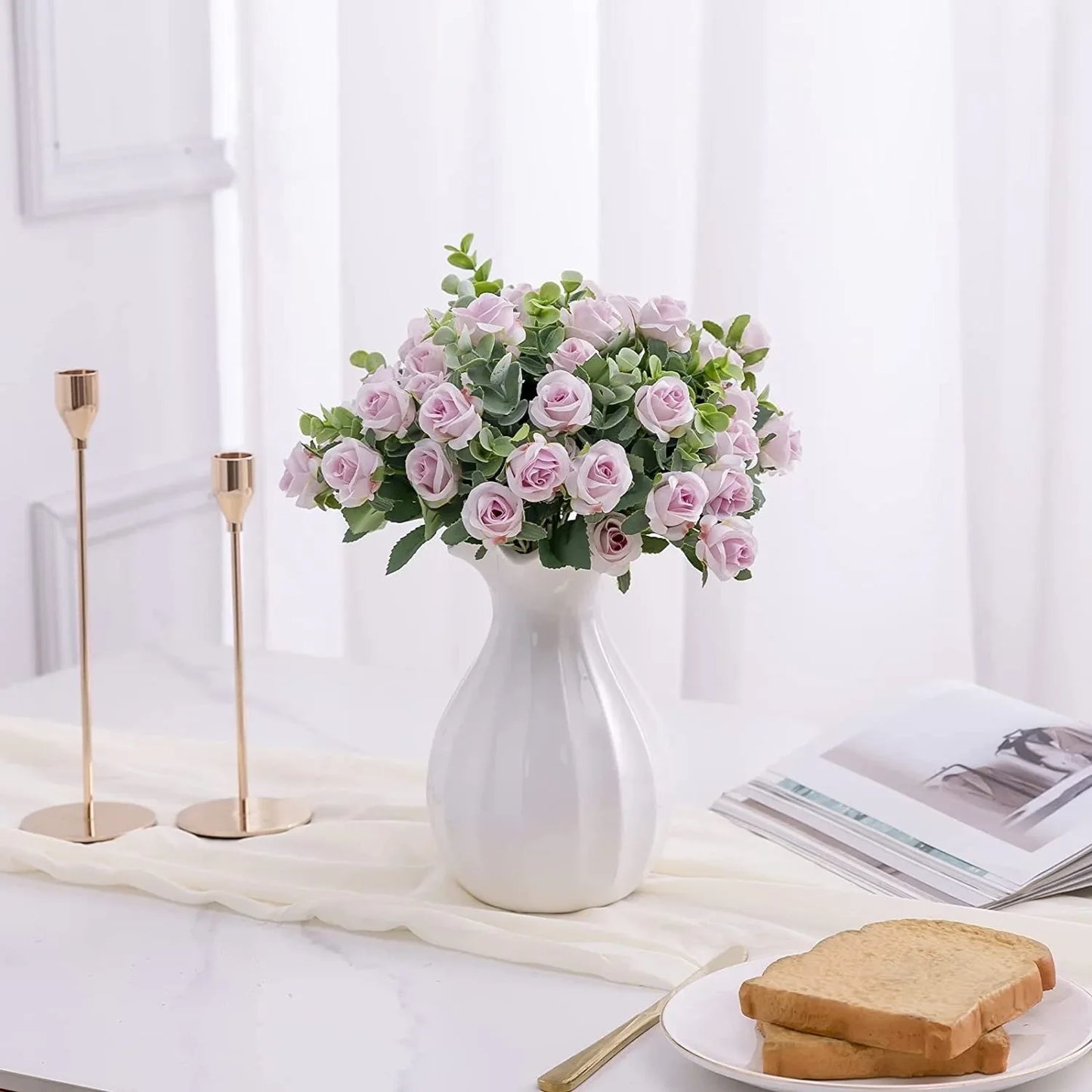 Artificial Silk Rose & Peony Bouquet