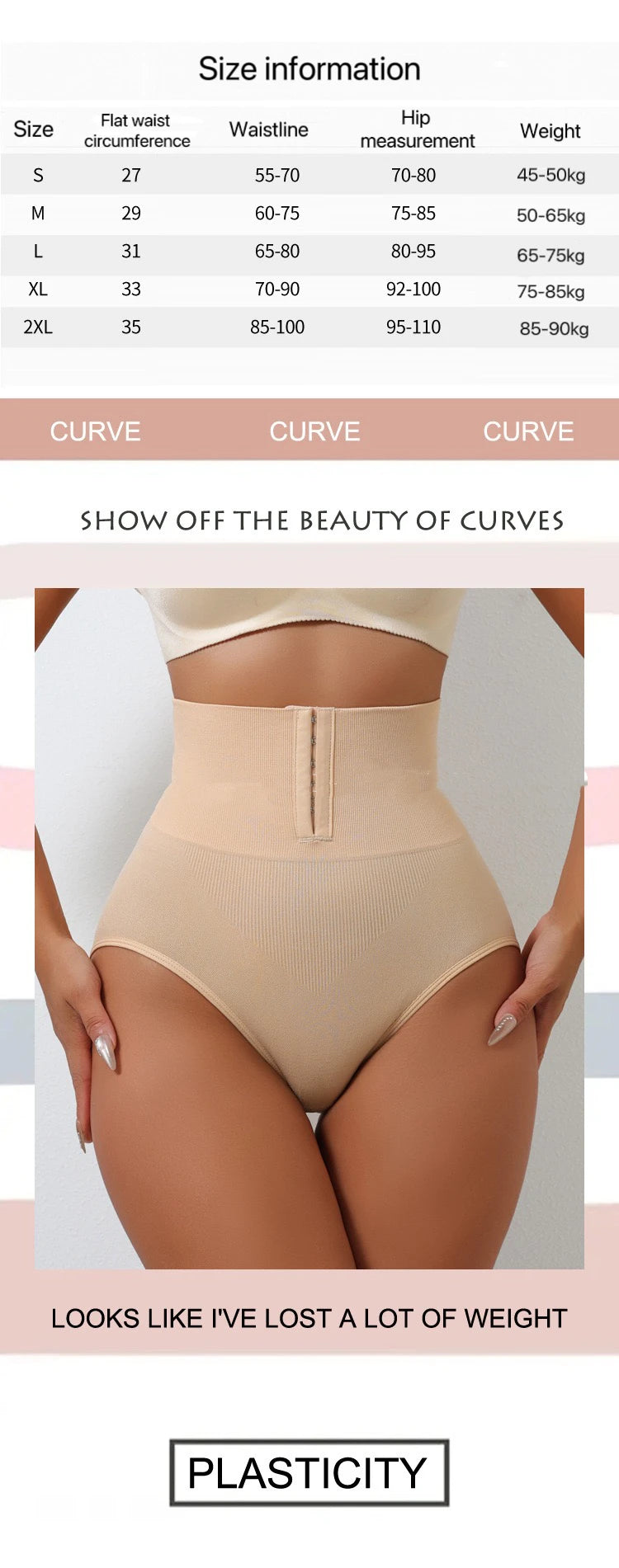 1pcs Women High Waist Shaping Briefs Buckle adjustment Body Shaper Slimming Underwear Butt Lifter Control Pantie Shapewear Pant