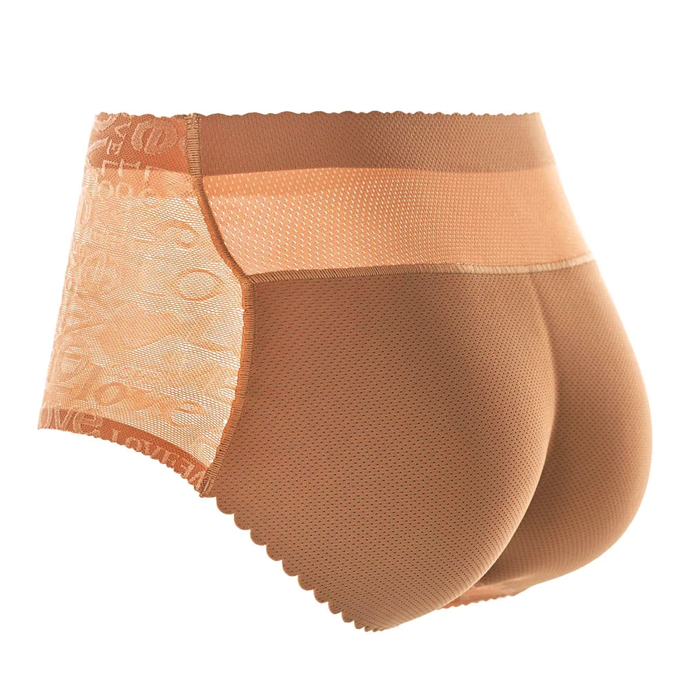 Women Sexy Buttocks Shapewear Fake Ass Letter Panties Triangle Butt Lift Panty Peach Booty Enhancer Underwear Hip Padded Briefs