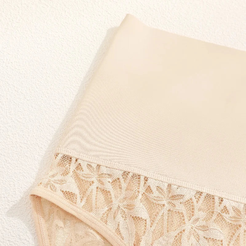 2PCS/Set Women High Waist Shapewear Panties Seamless Slimming Briefs Female Butt Lifter Tummy Underwear Hollow Breathable Panty