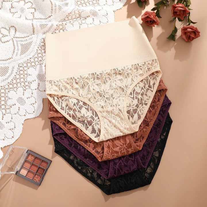 2PCS/Set Women High Waist Shapewear Panties Seamless Slimming Briefs Female Butt Lifter Tummy Underwear Hollow Breathable Panty