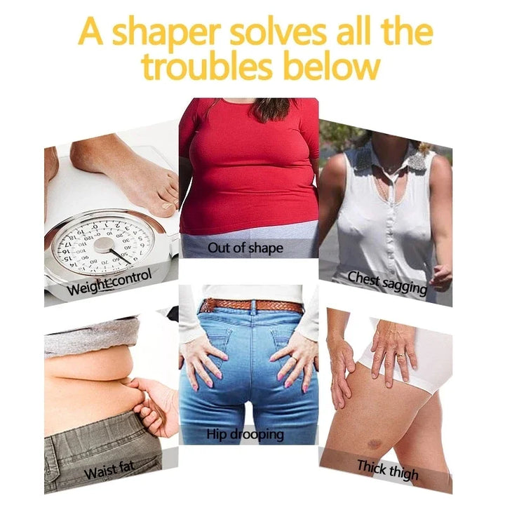 Seamless Shaped Up Tummy Control Shapewear with Bra BBL Bodysuits Invisible Front Breasted Modeling Fajas for Oversized Ladies