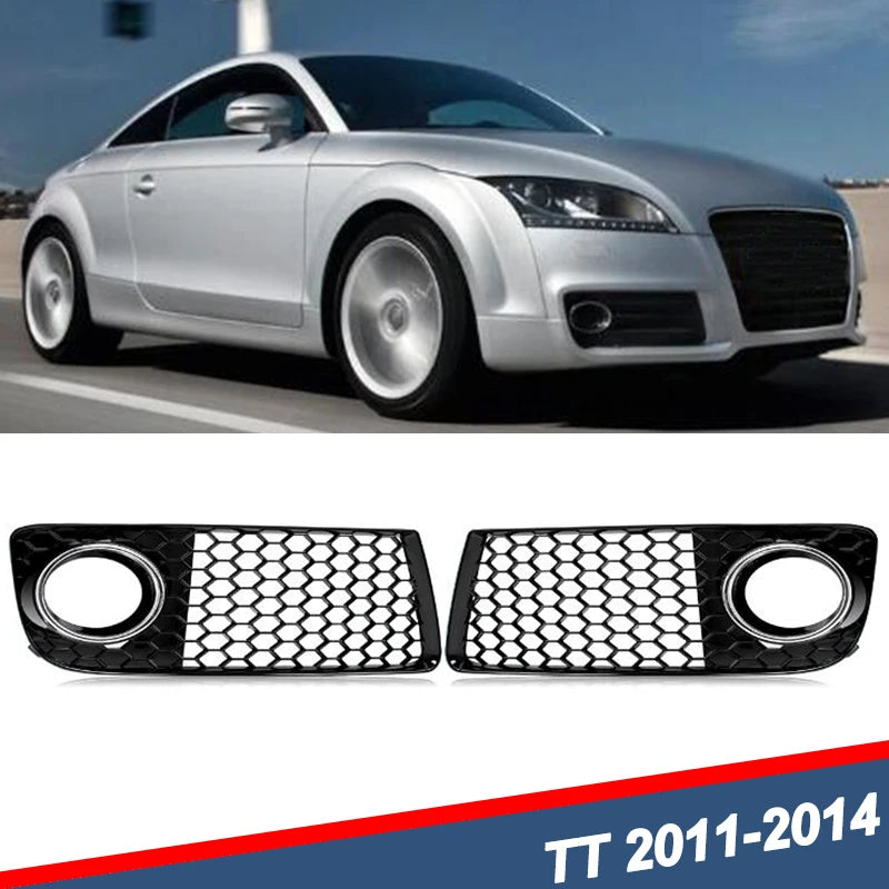 For Audi TT MK2 8J Front Bumper Fog Light Grills Grille Honeycomb Mesh Fog Light Lamp Cover 2010 2011 2012 2013 2014 8J0807682J