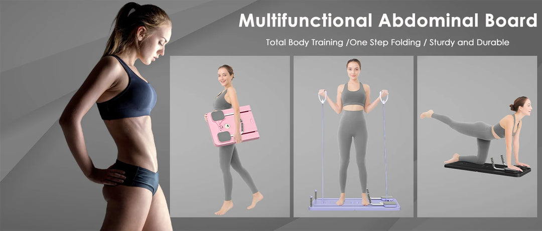 Multifunctional Fitness Plate Abdominal Board Push up Board automatic rebound abdominal muscle curling, Home Fitness Shape