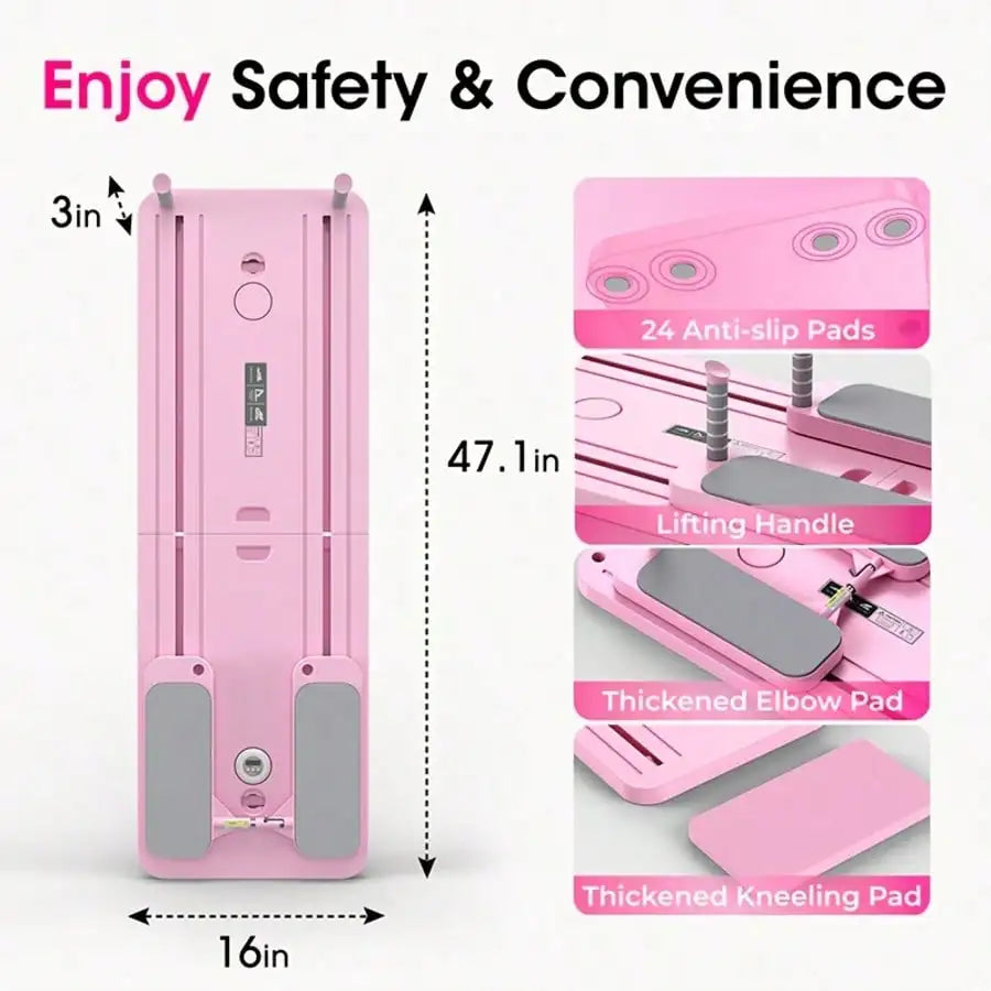 Multifunctional Fitness Board with Automatic Rebound, Foldable Exercise Machine - Full Body Exercise Equipment, Home Pilates