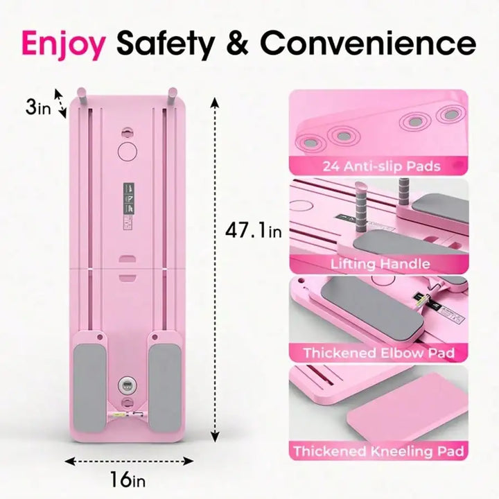 Multifunctional Fitness Board with Automatic Rebound, Foldable Exercise Machine - Full Body Exercise Equipment, Home Pilates