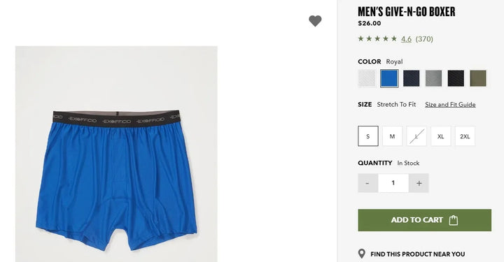 Exofficio Underwear Men Boxer Shorts Loose Casual Underwear Men Boxers Sleep Homewear Panties Boxershorts Underpants USA Size