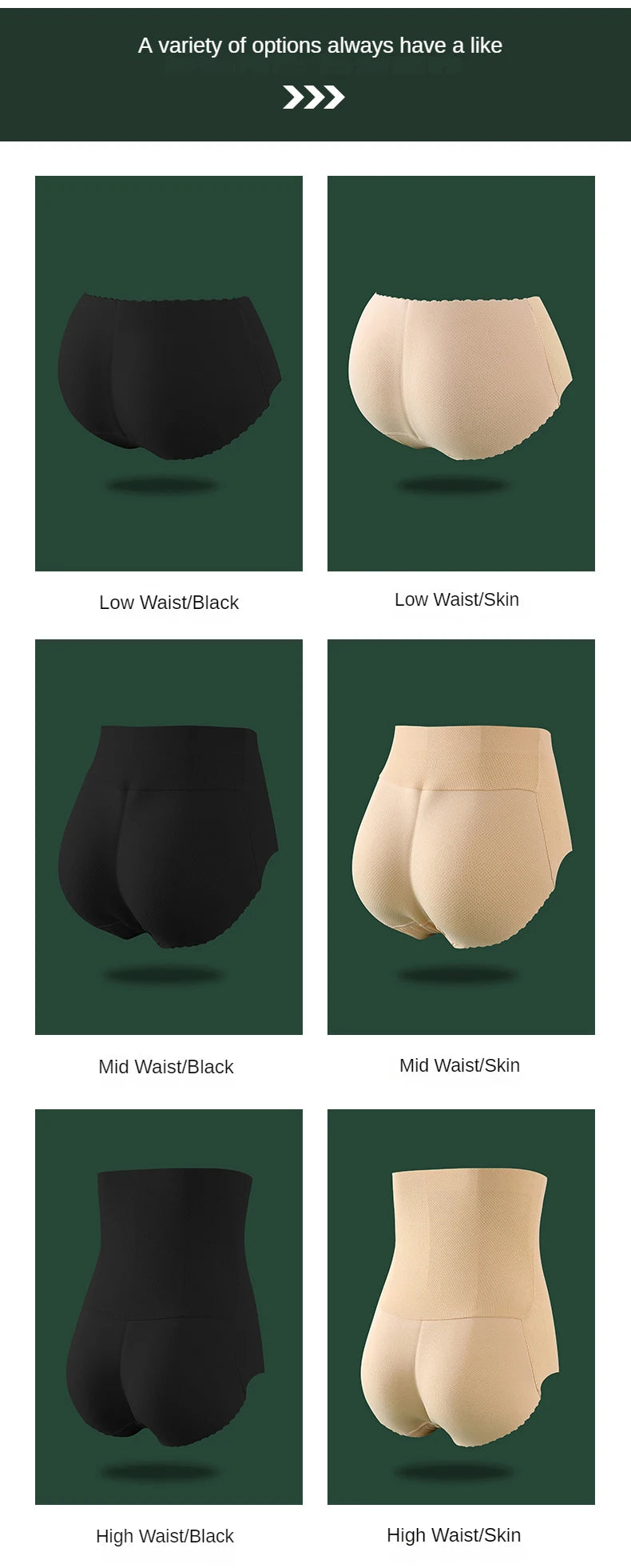 Women Butt Pad Enhancer Panties Hip Padded Underwear Tummy Control Butt Lifter Shapewear Panty Seamless Fake Buttock Slim Briefs