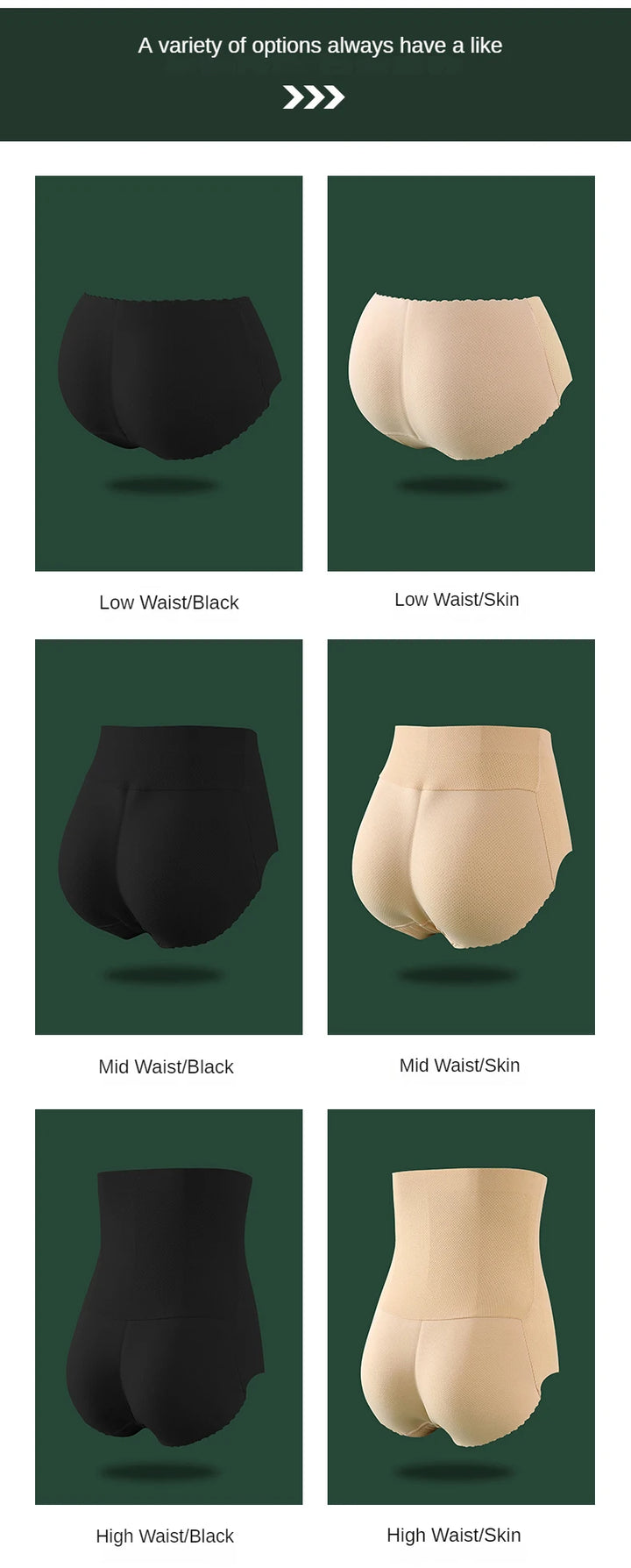 Women Butt Pad Enhancer Panties Hip Padded Underwear Tummy Control Butt Lifter Shapewear Panty Seamless Fake Buttock Slim Briefs