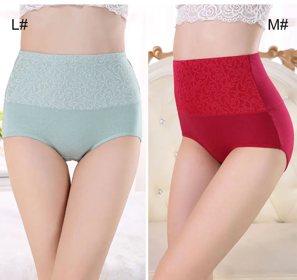 Cotton Underwear Women High Waist Lingerie For Ladies Briefs Tummy Control Panties C-Section Recovery XXXXL Plus Size Underpants