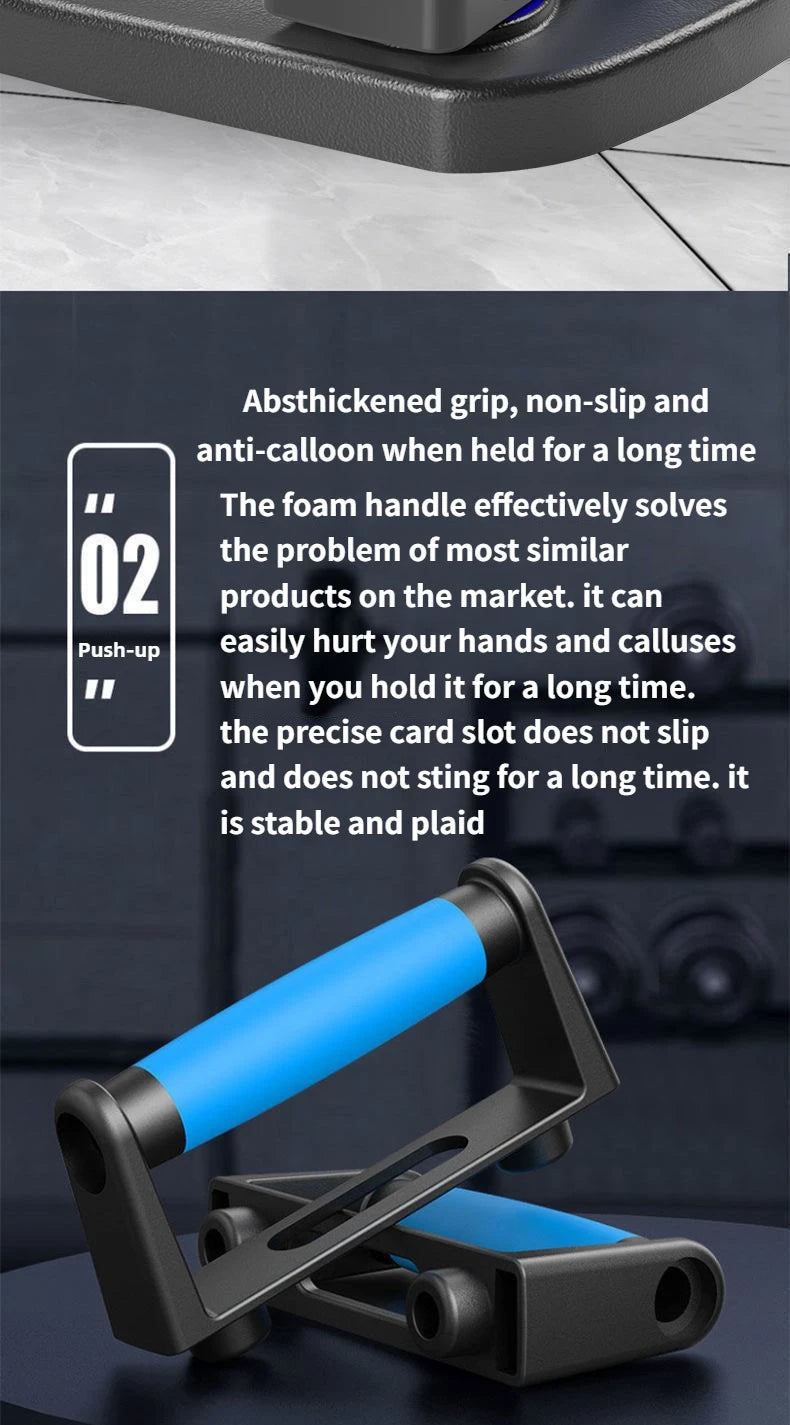 Portable Multifunctional Push-up Board Set With Handles Foldable Fitness Equipment For Chest Abdomen Arms And Back Training