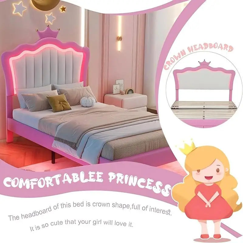 Twin Princess Bed with Storage