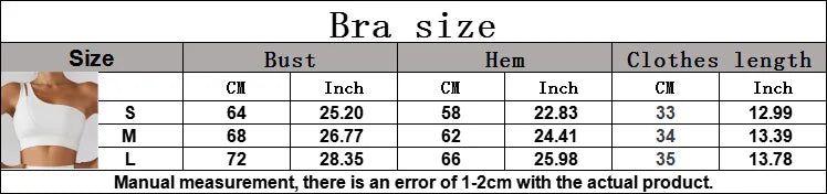 Sexy Women's Sports One Shoulder Bra Gym Push Up Workout Underwear High Strength Support Running Fitness Bra Vest