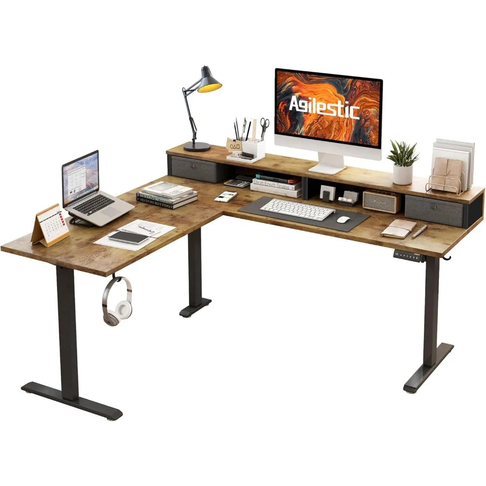 L Shaped Electric Standing Desk