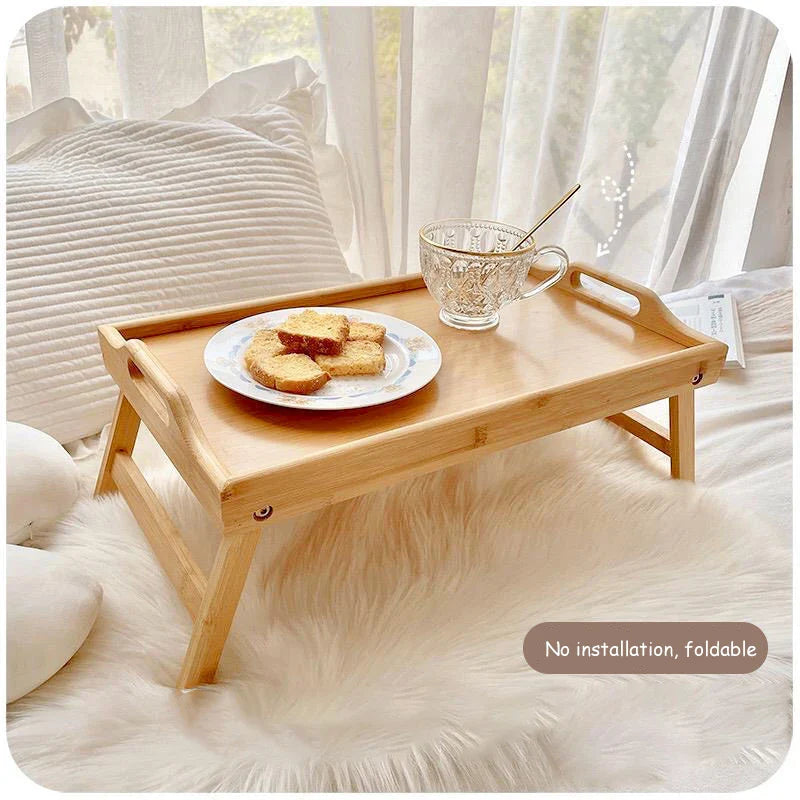 Adjustable Wood Bed Tray Laptop Desk