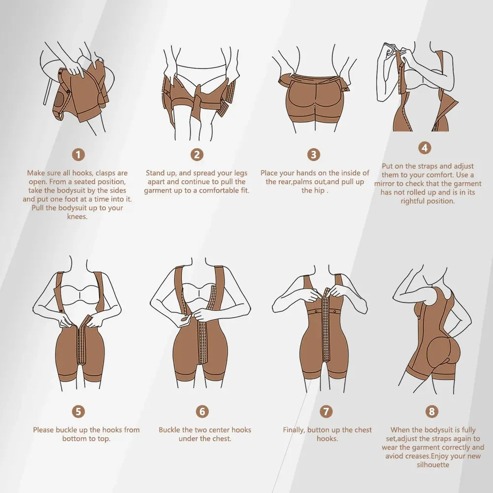 Seamless Shaped Up Tummy Control Shapewear with Bra BBL Bodysuits Invisible Front Breasted Modeling Fajas for Oversized Ladies