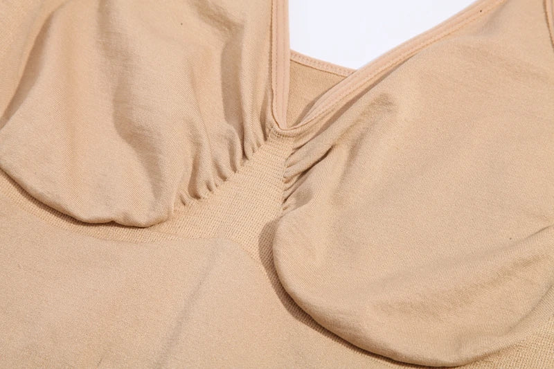 Sexy Full Slip Shapewear Women Dress V Neck Bodycon Underwear Smooth Compression Body Shaper Slimming Waist Abdomen Belly Corset