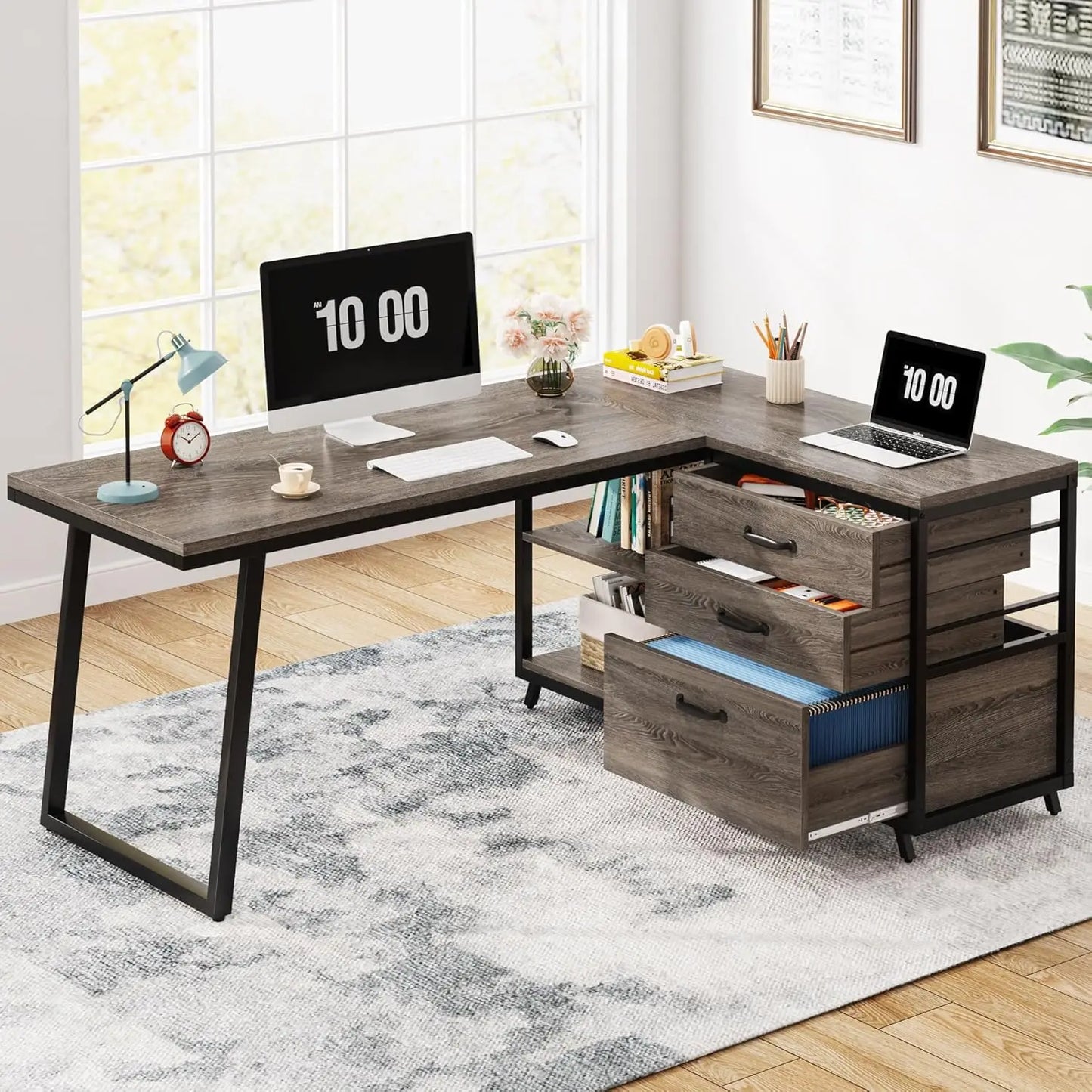 Office Desk with Storage