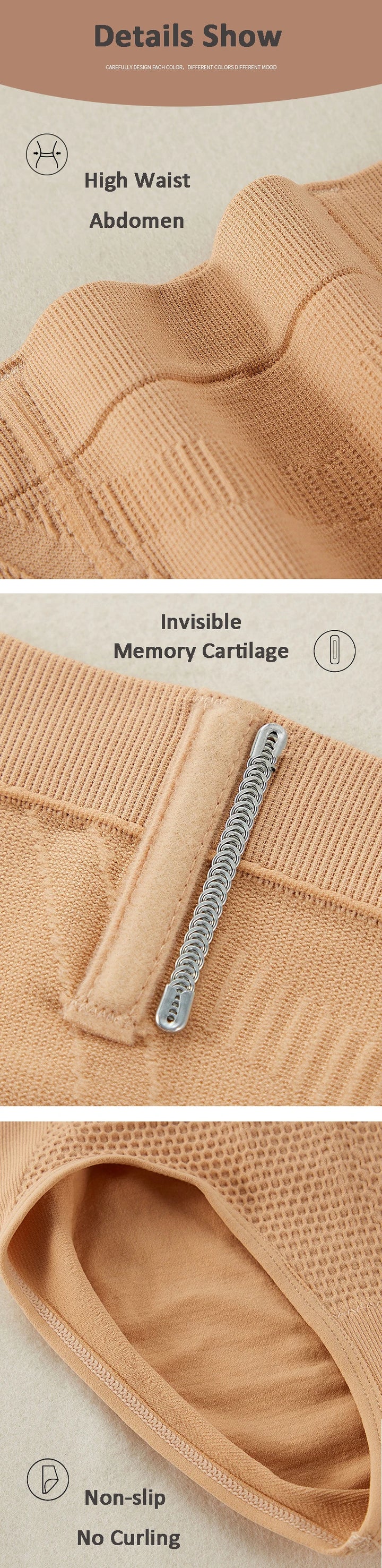 High Waist Flat Belly Slimming Panties Seamless Women's Panties Sexy Hollow Breathable Underwear Cotton Briefs Body Shaper Panty