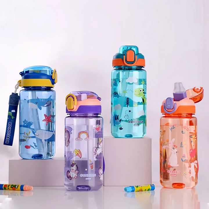 Kids Water Bottles With Straws