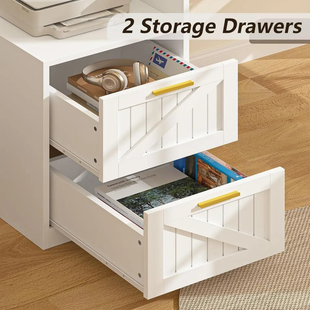Farmhouse L-Shaped Office Desk
