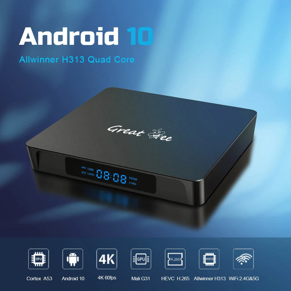 Great Bee Arabic TV Box Android 10 Greatbee Media Player 2G 16G 4K Smart TV Set Top Boxes